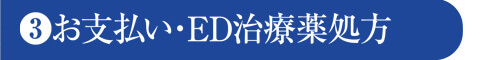 ❸お支払い・ED治療薬処方